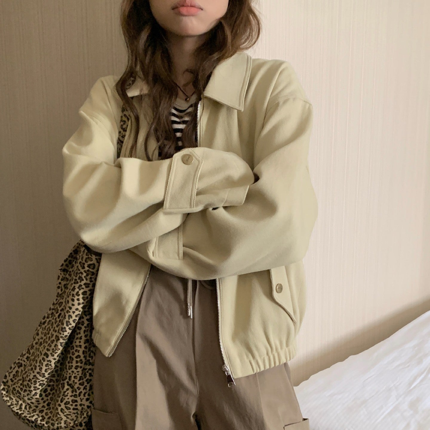 KARYOTA, Manteau décontracté uni manches longues