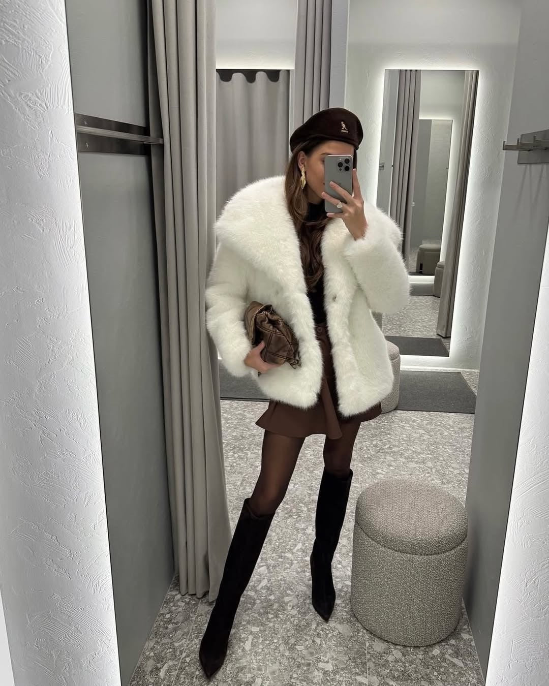 SAYCOTA, manteau court en fourrure