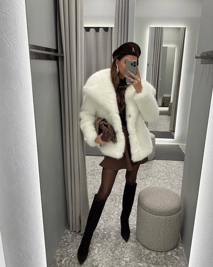 SAYCOTA, manteau court en fourrure