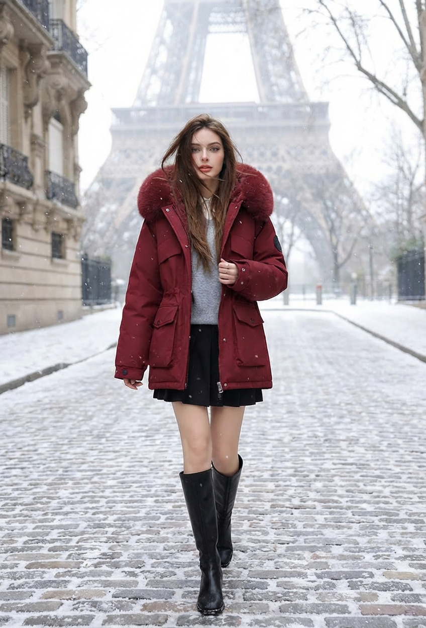 LOWINA, Veste matelassée, épaissie et doublée en polaire, en coton