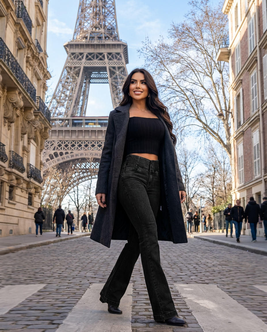 ROSANA, Pantalon skinny taille haute