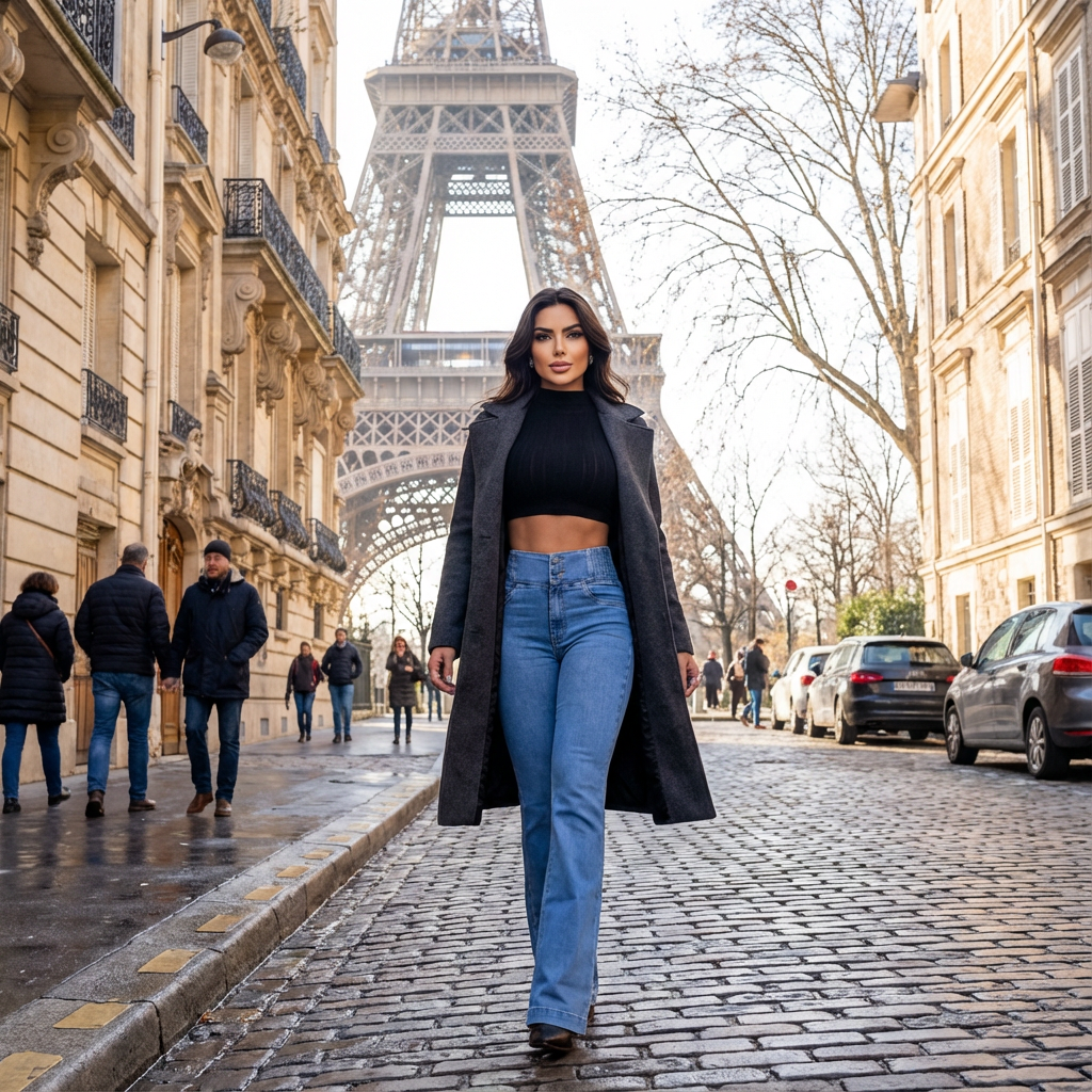 ROSANA, Pantalon skinny taille haute